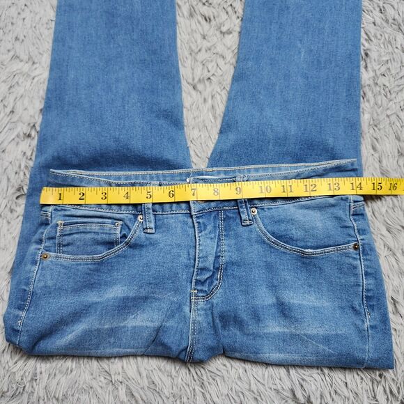 Royalty‎ For Me Mid Rise Ankle Womens Jeans Sz 4 Blue Denim Cuffed Stretch 28x27 - Picture 6 of 13